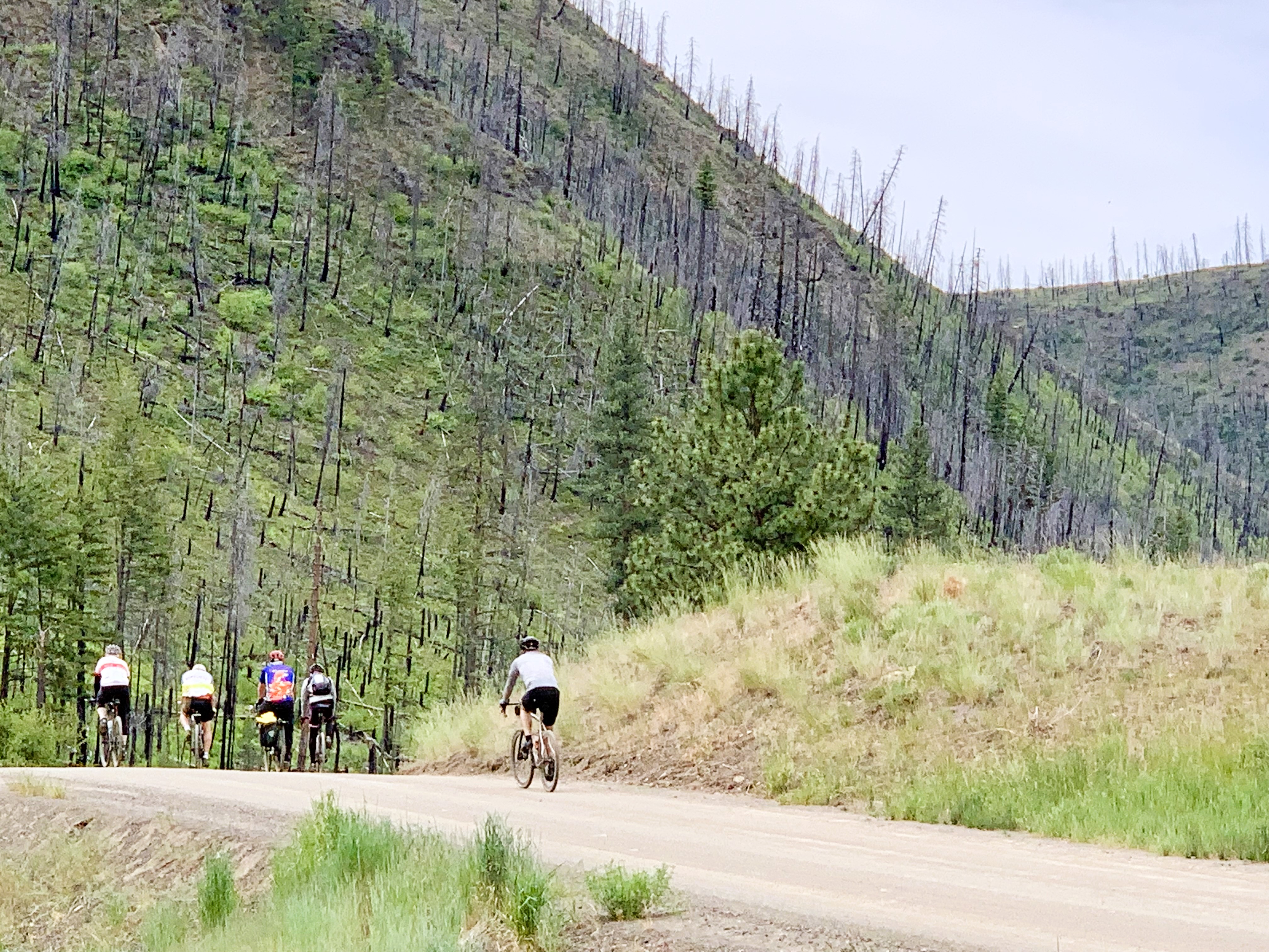 Cresting a ridgeline before descending